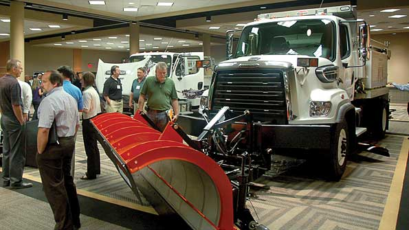 Snow and ice control is but one application for Freightliner chassis