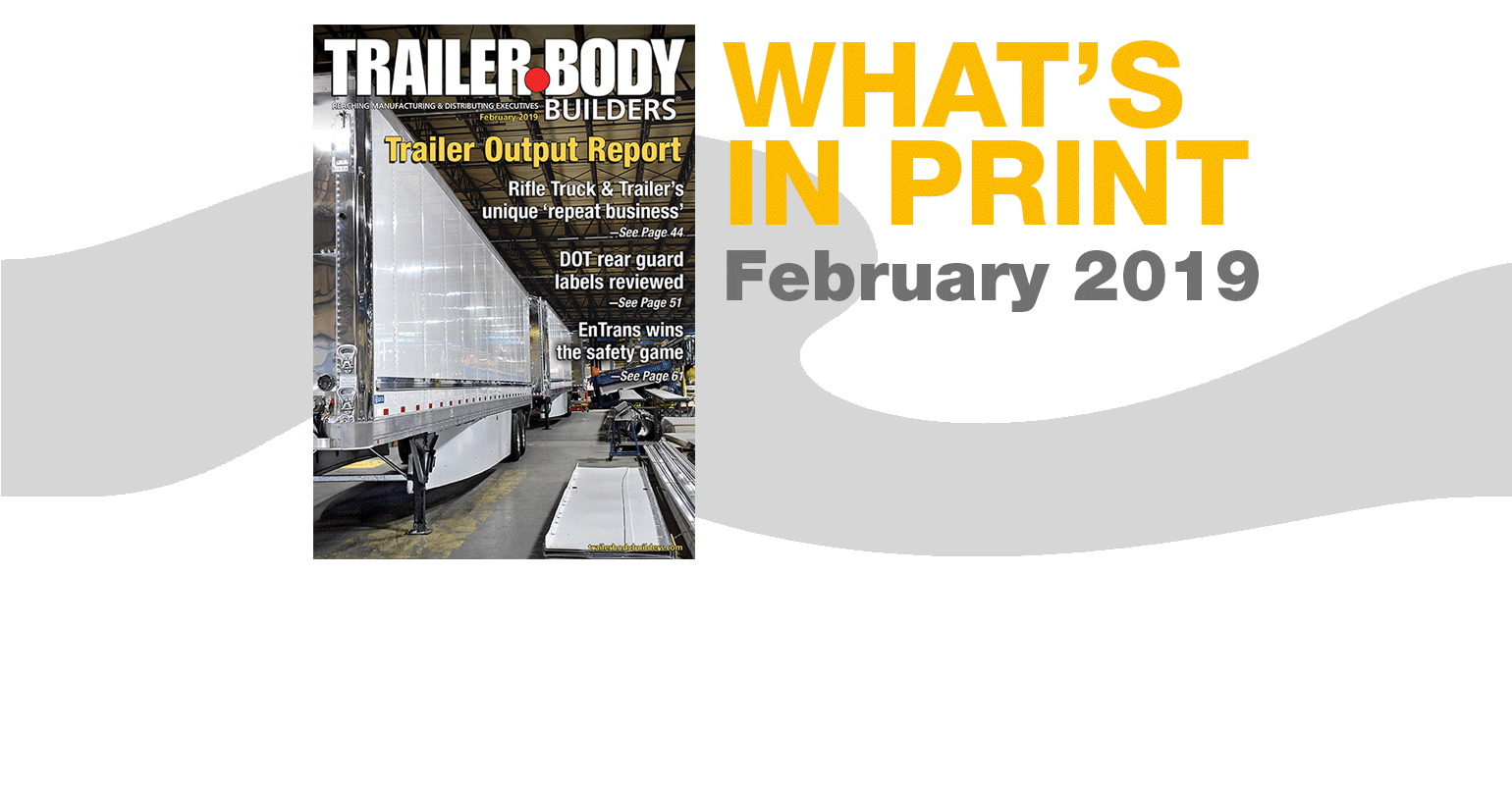Trailer/Body Builder magazine, Feb 2019 cover