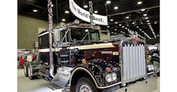 A Kenworth W900 was a popular attraction on the show floor.