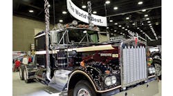 A Kenworth W900 was a popular attraction on the show floor.