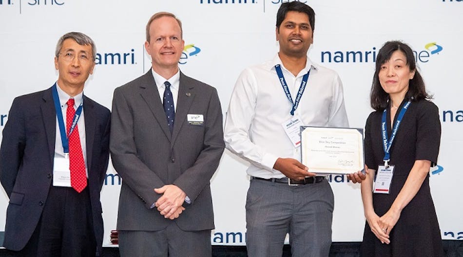 ASML US&rsquo;s Sudhanshu Nahata, second from right, recently won the 2019 David Dornfeld Manufacturing Vision Award.