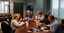 Aurora&apos;s summer interns recently enjoyed a brown bag lunch with outgoing CEO David Clarke and incoming CEO Brad Fulkerson.