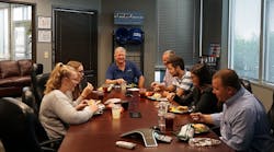 Aurora&apos;s summer interns recently enjoyed a brown bag lunch with outgoing CEO David Clarke and incoming CEO Brad Fulkerson.