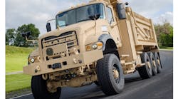 Mack Defense and Sherwin-Williams partnered to develop solutions for applying Chemical Agent Resistant Coatings on the M917A3 heavy dump truck model.