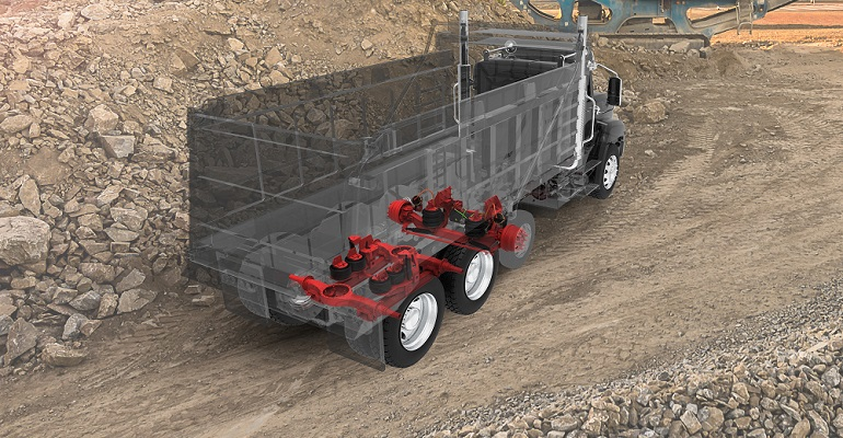 Dump truck with Air Link suspension