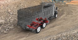 Dump truck with Air Link suspension Dump truck with Air Link suspension