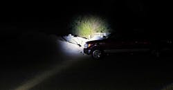 Truck using Golight LED work lamp Truck using Golight LED work lamp