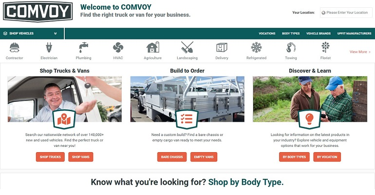 Comvoy homepage