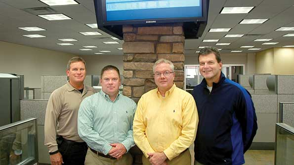 Ervin Equipment has carved their own business model which is based around offering the best product at a good price as conveniently to their customers as possible Shown are Tim Jones and Tracy Cope senior sales managers Jeff Weber vicepresident of sales and marketing and Chad Strader senior sales manager