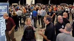 The Ford display at the annual Truck Product Conference always features plenty of vehicles which, in turn, always draws the largest crowd of TEMs and upfitters.