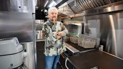 Fieri inside new cooking trailer Fieri inside new cooking trailer