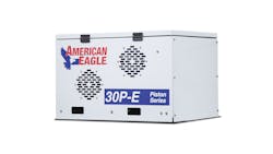 The 30P-E reciprocating compressor is driven by a 48-volt electric motor. The 30P-E reciprocating compressor is driven by a 48-volt electric motor.