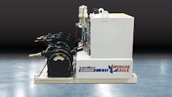 The V-160 Aluminum Mobile lube skid highlights the new American Eagle aluminum line. The V-160 Aluminum Mobile lube skid highlights the new American Eagle aluminum line.