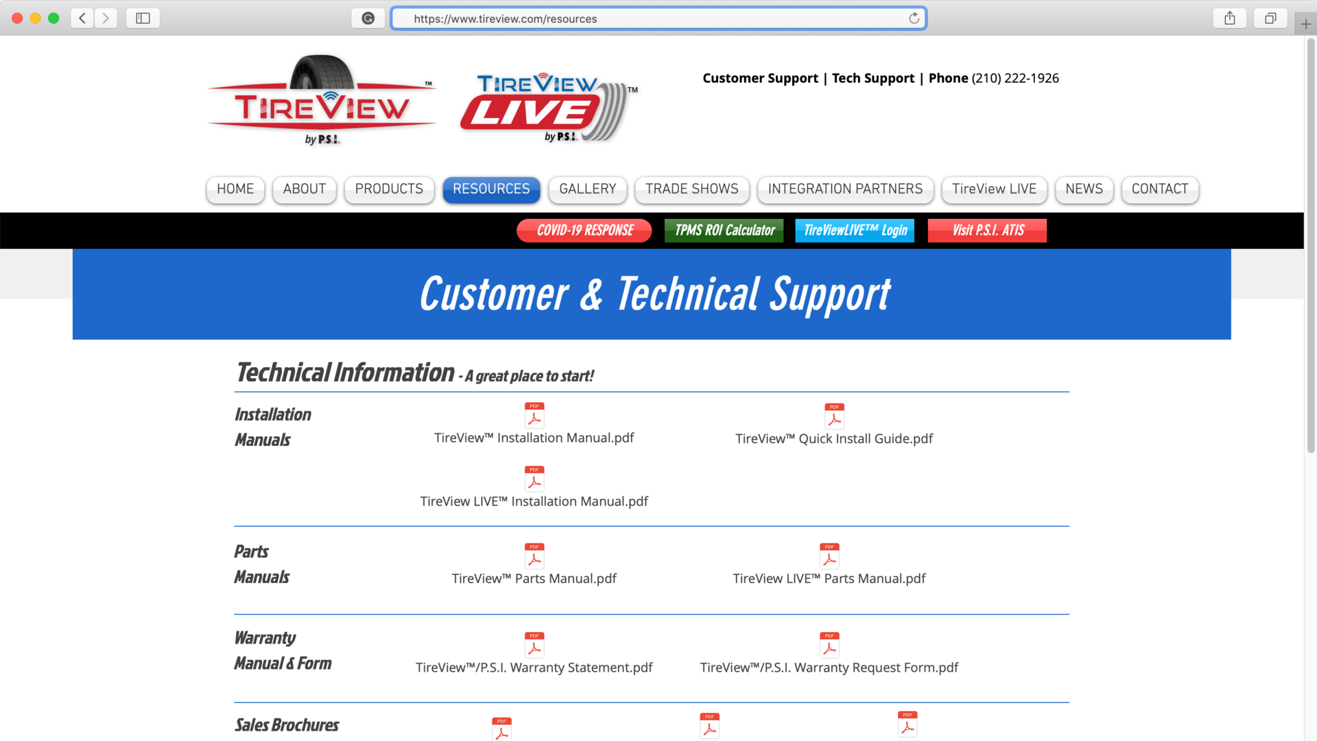 PSI TireView resources