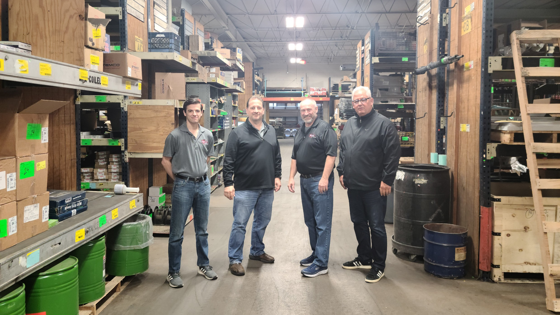 IT lead James Cyze, left, CEO Joe Cyze, CFO Jim Cyze and Sales Manager Christopher Holmes comprise the leadership team at US Trailers Parts & Supply.