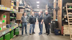 IT lead James Cyze, left, CEO Joe Cyze, CFO Jim Cyze and Sales Manager Christopher Holmes comprise the leadership team at US Trailers Parts &amp; Supply.
