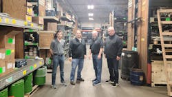 IT lead James Cyze, left, CEO Joe Cyze, CFO Jim Cyze and Sales Manager Christopher Holmes comprise the leadership team at US Trailers Parts & Supply. IT lead James Cyze, left, CEO Joe Cyze, CFO Jim Cyze and Sales Manager Christopher Holmes comprise the leadership team at US Trailers Parts & Supply.