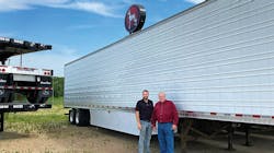 Crossroads Trailer President Mark Habben, left, stands with his father, company co-founder and CEO Darv Habben. Crossroads Trailer President Mark Habben, left, stands with his father, company co-founder and CEO Darv Habben.