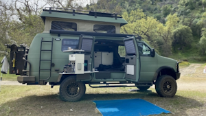 The Ford Classic 4X4 is based on a Ford Econoline E-350 cutaway chassis upfitted with a specially designed 4x4 system and a custom molded fiberglass body.