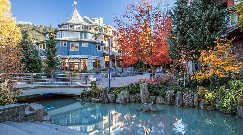 Colorful Whistler Village In Autumn