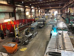 Close to 200 J&J employees currently build about 1,000 steel and aluminum dump bodies and trailers a year. Close to 200 J&J employees currently build about 1,000 steel and aluminum dump bodies and trailers a year.