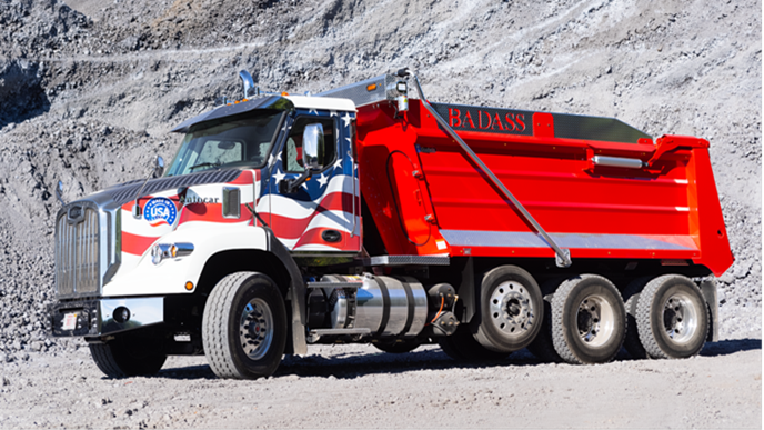 The BADASS Autocar DC-64D dump truck.