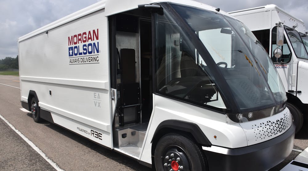 EAVX, Olson, REE team for electric walkin step van Trailer