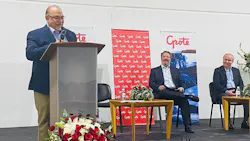 Antonio Leal, General Manager, Grote Industries de Mexico; Dominic Grote, President and CEO, Grote Industries; Lic. Hector Morales, Secretary of Town Hall, Apodaca, Nuevo Leon, Mexico.