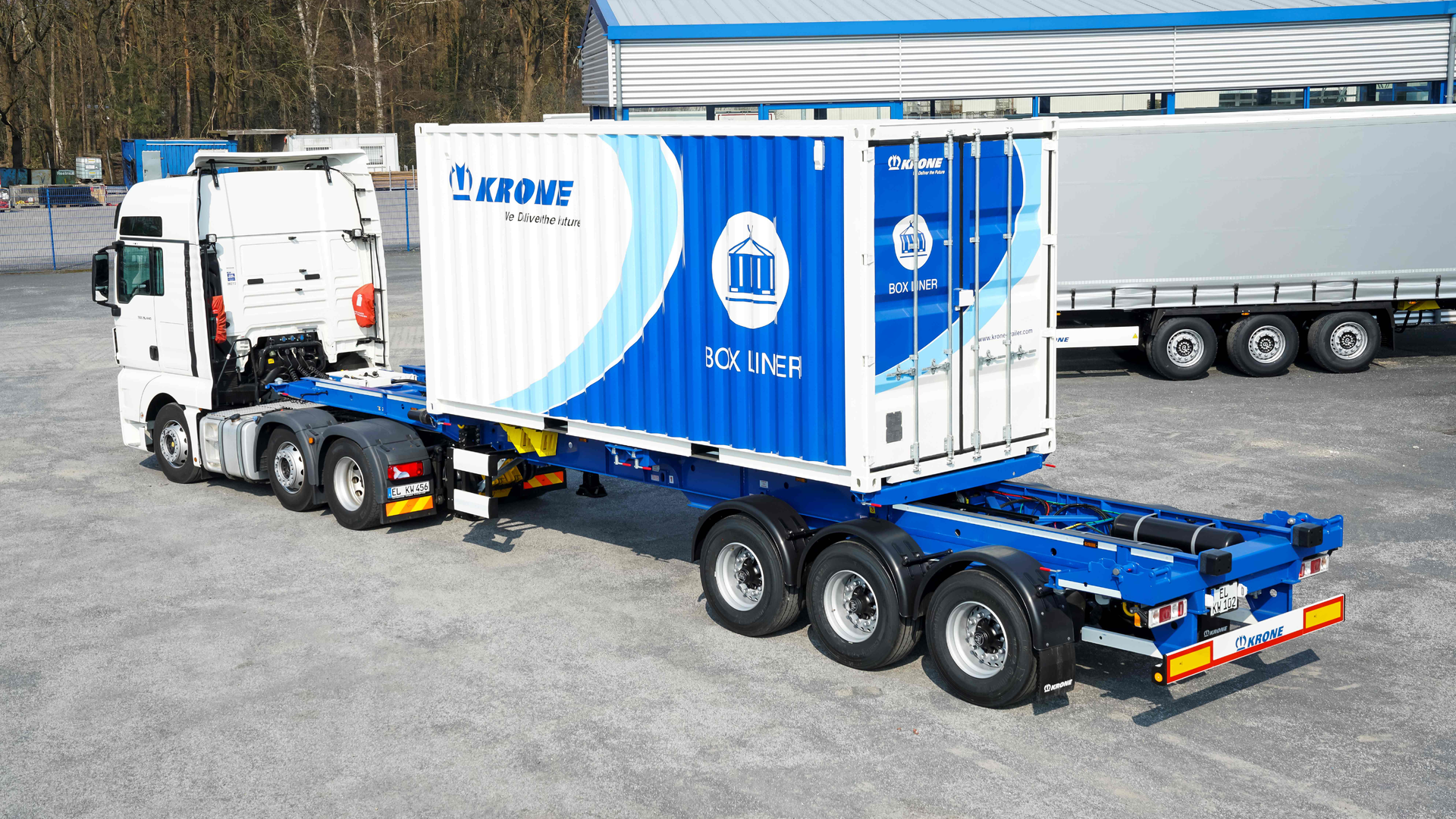 1800123 Krone Box Liner Extending Chassis