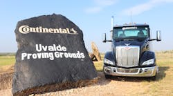 Peterbilt donated three brand-new trucks for Continental&apos;s inaugural ContiXperience event at the Uvalde Proving Grounds in Texas.