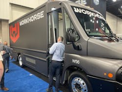 The Workhorse W56 at its unveiling in March at Work Truck Week in Indianapolis.