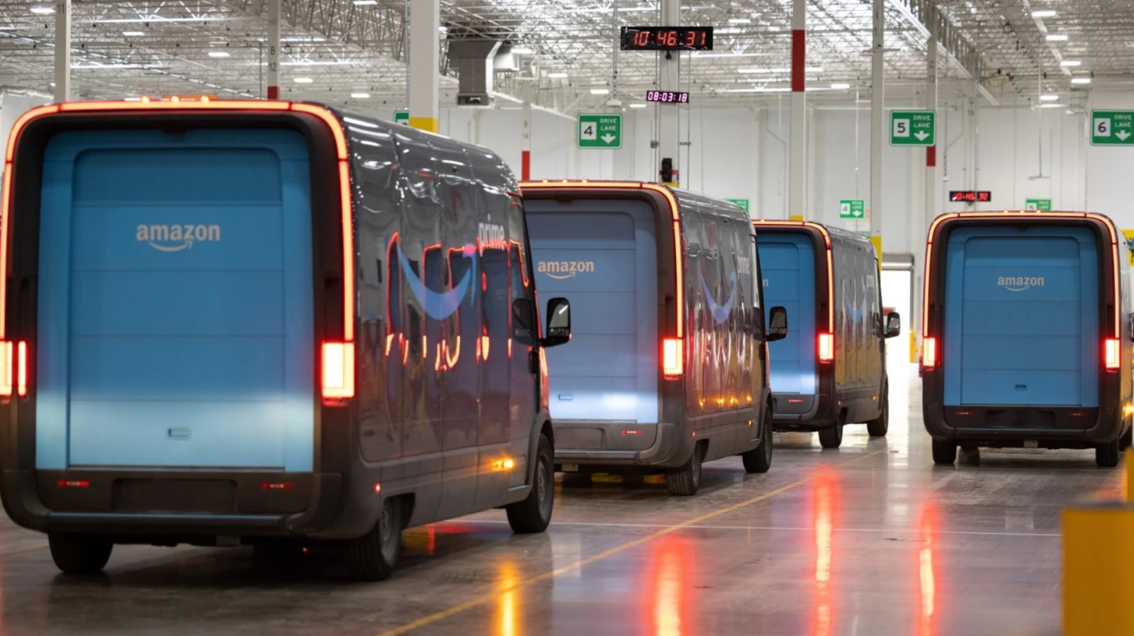 Amazon partnered with Rivian to produce their electric delivery vans.