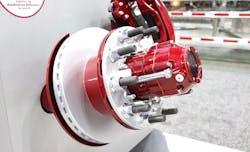 Hendrickson&rsquo;s new outboard-mounted ADB rotor is a &ldquo;revolutionary&rdquo; option for the HXL7 wheel-end package and InTraax LDA (large-diameter axle) suspensions.