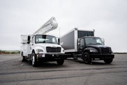 Hexagon Purus will provide complete vehicle integration of battery packs for the battery-electric Freightliner eM2. Hexagon Purus will provide complete vehicle integration of battery packs for the battery-electric Freightliner eM2.