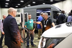Ford Pro representative Tom Pennington explains EV charging at this year’s Commercial Vehicle Upfitting Summit. Ford Pro representative Tom Pennington explains EV charging at this year’s Commercial Vehicle Upfitting Summit.