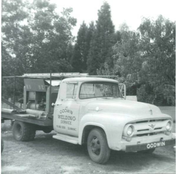 Pat&rsquo;s original mobile service truck was bought used from the neighborhood grocer.