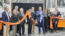 Orange EV leaders and local and statewide officials from Kansas celebrate the electric OEM&rsquo;s new headquarters in Kansas City.