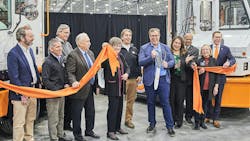 Orange EV leaders and local and statewide officials from Kansas celebrate the electric OEM’s new headquarters in Kansas City. Orange EV leaders and local and statewide officials from Kansas celebrate the electric OEM’s new headquarters in Kansas City.
