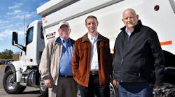 Three generations of Godwins were on hand for TBB&rsquo;s visit in 2017 to the recently relaunched Williamsen-Godwin Truck Body Co. in Salt Lake City. From left to right, Junior, Patrick, and Pat.