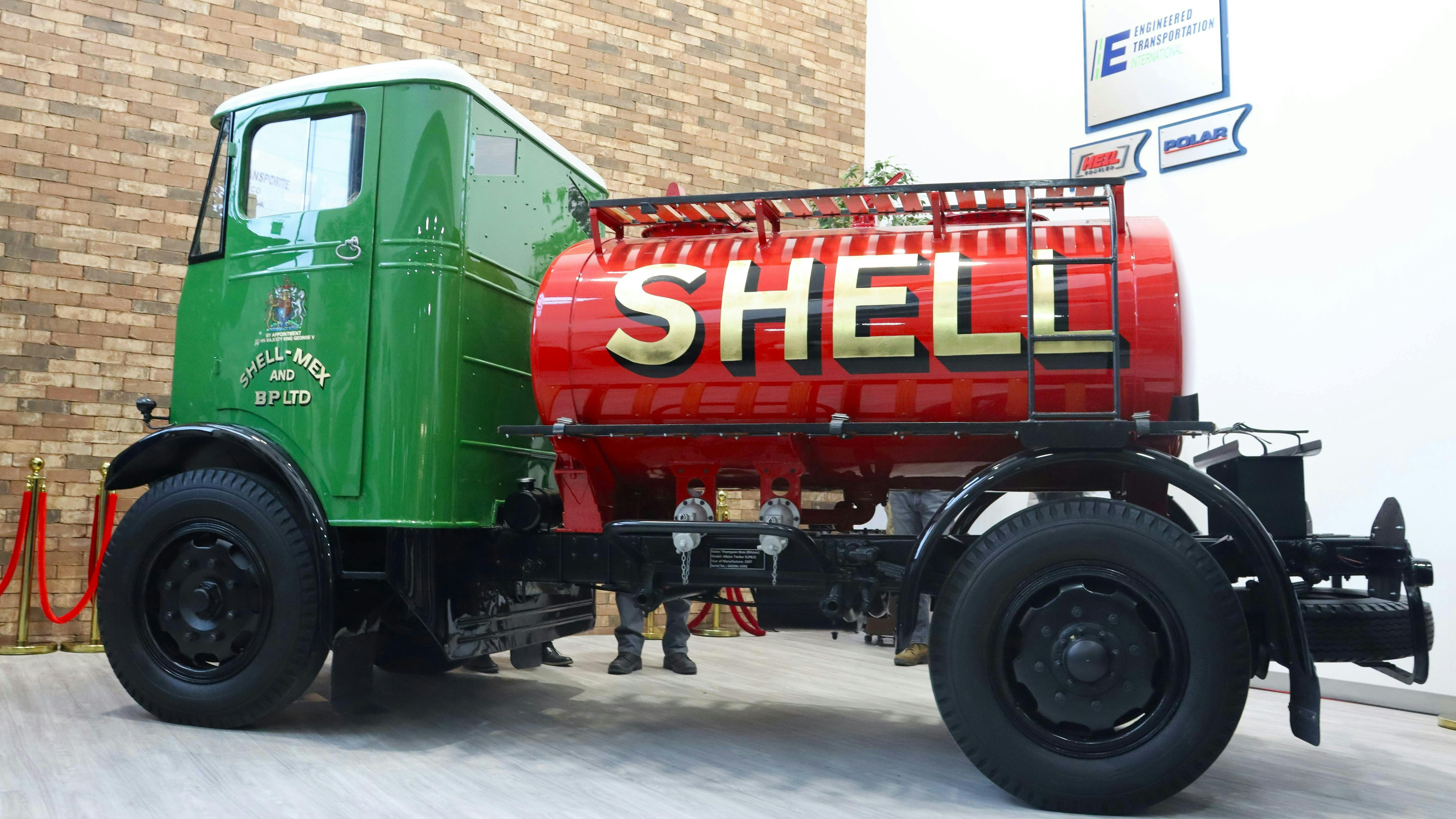 Shell-Mex BP (British Petroleum), a joint venture between Shell and a Mexican oil company, commissioned the vintage vehicle in 1937.