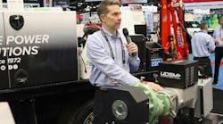 John Dunn, Vanair strategic manager for underdeck and utility, highlights the features, benefits, and applications of its new PTO-driven underdeck power system during Work Truck Week 2024 in Indianapolis.