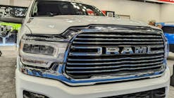 A Ram truck on display during NTEA&rsquo;s 2024 Work Truck Week, where Stellantis launched its new Ram Professional brand.