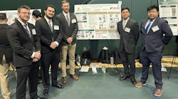 The University of North Carolina at Charlotte Senior Design Expo showcases the innovative and creative design solutions developed by senior engineering students throughout the year, including this team that is working with Fontaine Modification to develop a device that will more efficiently remove seats from trucks being modified into car carriers. Shown from left to right are UNCC Seniors Benjamin Rizza, Dorian Pallas, Grayson Ledford, Hank Doan and Alex Phan.