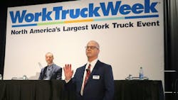 NTEA’s Steve Latin-Kasper provides his economic outlook and market impacts at Work Truck Week. NTEA’s Steve Latin-Kasper provides his economic outlook and market impacts at Work Truck Week.