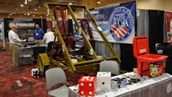 The NATM trade show floor featured 230 exhibiting companies with 321 booths this year. Shown here, the Vegas-themed Champion Hoist & Equipment booth. The NATM trade show floor featured 230 exhibiting companies with 321 booths this year. Shown here, the Vegas-themed Champion Hoist & Equipment booth.