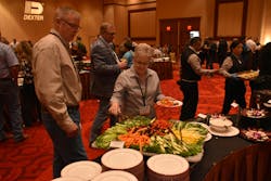 The NATM opening reception ensures attendees are well nourished for the big show. The NATM opening reception ensures attendees are well nourished for the big show.