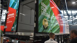 The Kögel Cool Liteshell, billed as the “new generation refrigerated vehicle,” is distinguished by its panel technology. In total, the unladen weight of the vehicle is reduced by 700kg (1,540 lbs). The Kögel Cool Liteshell, billed as the “new generation refrigerated vehicle,” is distinguished by its panel technology. In total, the unladen weight of the vehicle is reduced by 700kg (1,540 lbs).