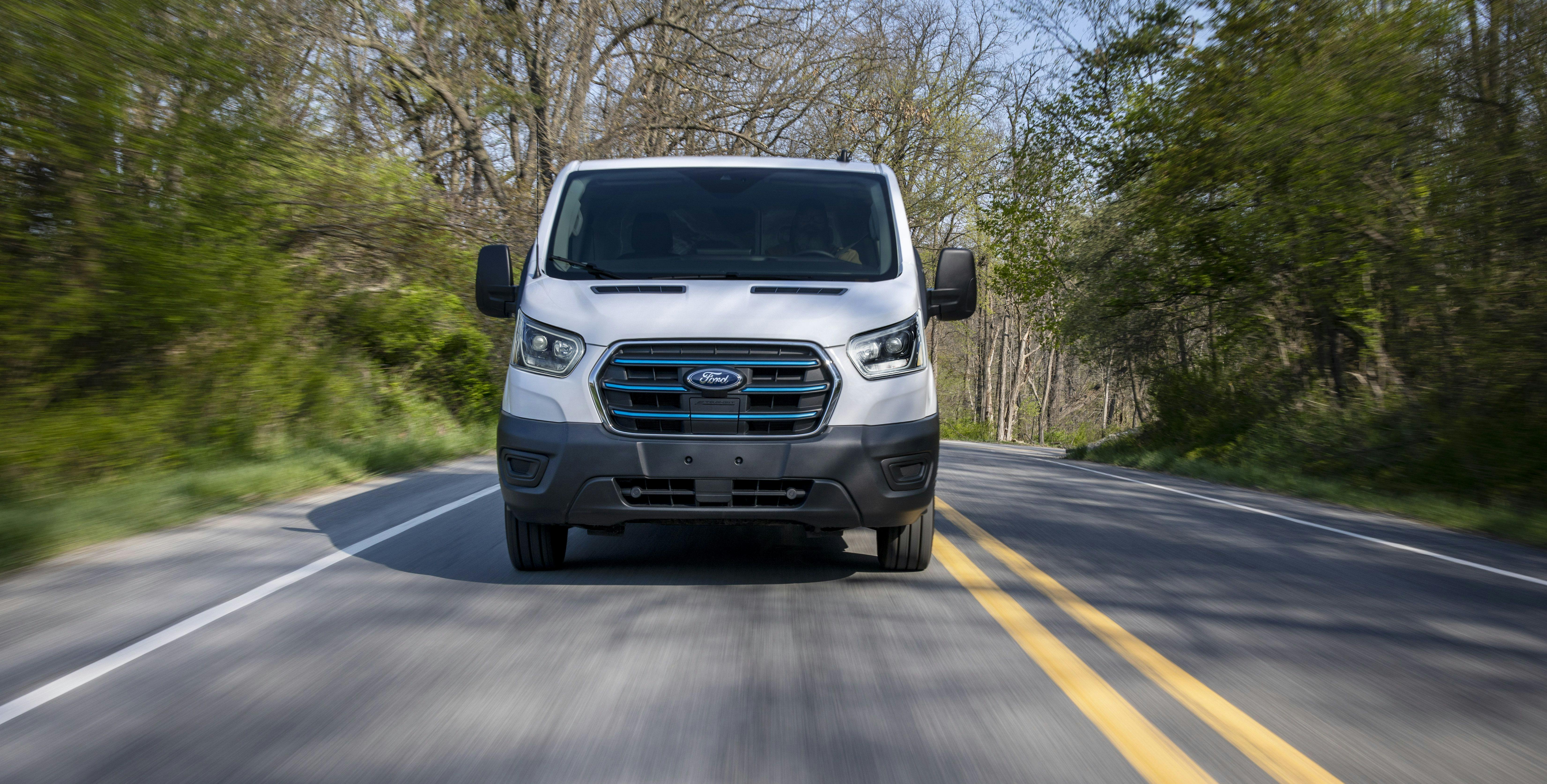 The Ford E-Transit delivers significant cost savings with up to 48% reduction in scheduled maintenance costs compared to gas and diesel vans, according to the manufacturer.