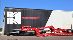 A heavy-haul HRG flip-neck trailer at the Kalyn Siebert manufacturing facility in Gatesville, Texas. A heavy-haul HRG flip-neck trailer at the Kalyn Siebert manufacturing facility in Gatesville, Texas.