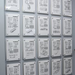 Patents cover one wall of MAC LTT President Jim Maiorana's office in Kent, Ohio. Patents cover one wall of MAC LTT President Jim Maiorana's office in Kent, Ohio.
